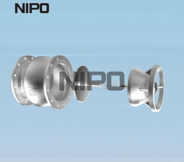 Low-Pressure Drop Axial Flow Check Valve, Streamlined Design