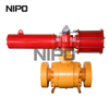 API6D Explosion-proof Pneumatic Forging Steel Flanged Ball Valve