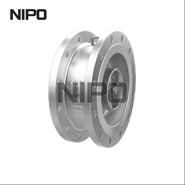 Double Flange Axial Flow Check Valve, Carbon Steel Body, Industrial Grade