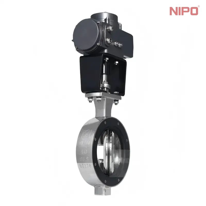 API 609 Zero Leakage Wafer Triple Offset Metal Seated Butterfly Valve 